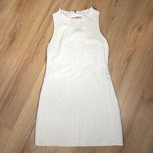Sail to‎ Sable Eyelet Ruffle Dress in White Size Small
